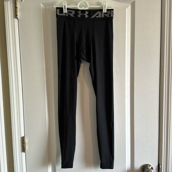Men’s Small Under Armour Black Full Length Compression Leggings - Picture 1 of 2